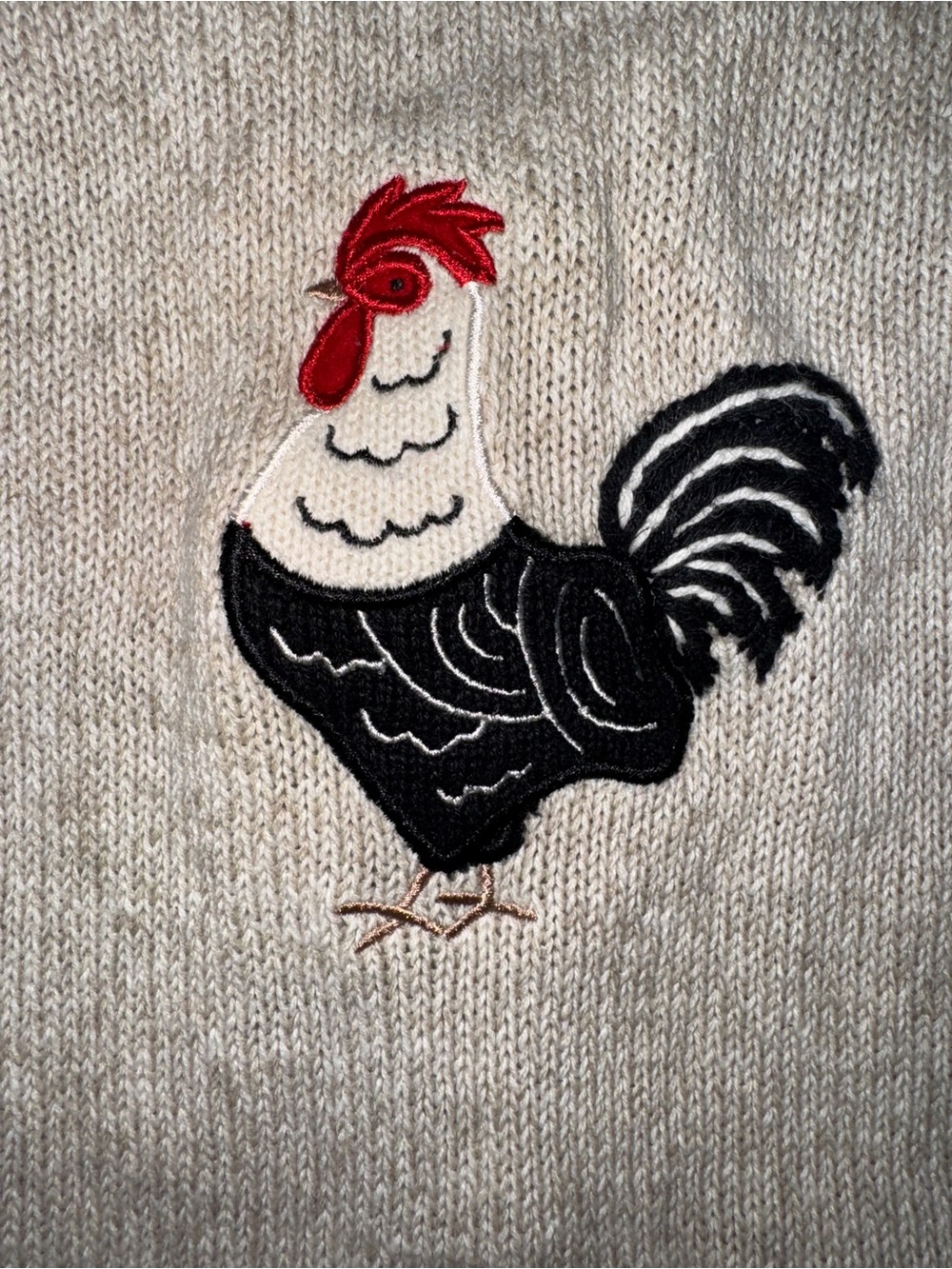 Vintage 90s Mandal Bay Knit Chicken Rooster Embroidered Sweater Vest Size Xl - Picture 11 of 13